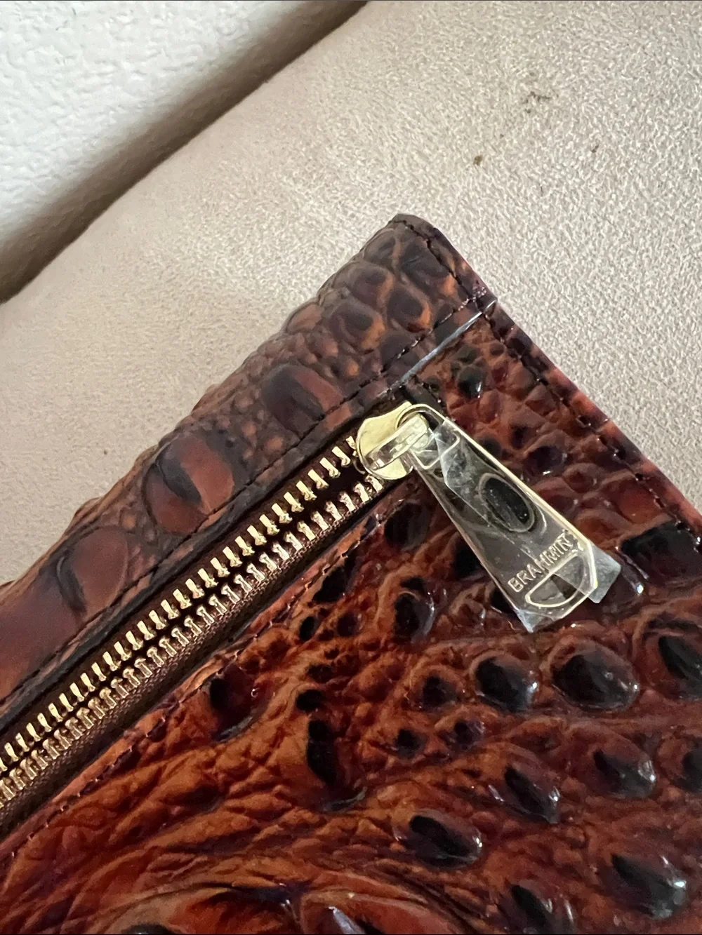 Brahmin Checkbook Pecan Melbourne